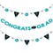 Big Dot of Happiness Teal Grad - Best is Yet to Come - Turquoise Party Letter Banner Decor - 36 Banner Cutouts and Congrats Grad Banner Letters